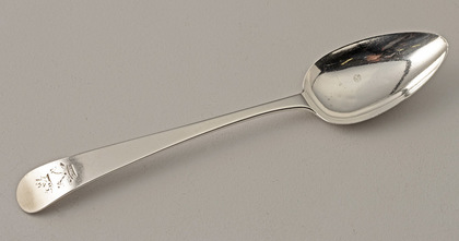 Irish Silver Georgian Tablespoon -Newton family Crest, Dunleckney, John Bayly